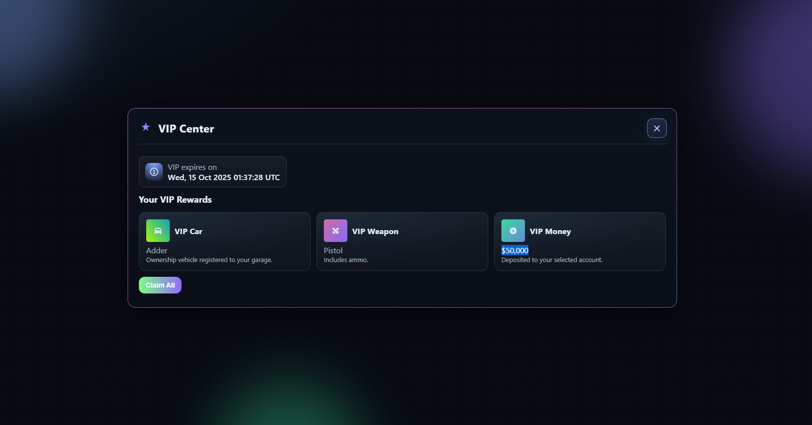 [PAID] rMod VIP System – Exclusive FiveM Membership & Rewards - FiveM ...