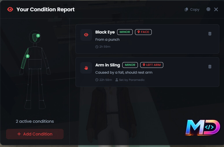 [Free] Health Conditions | MetaDen Scripts - FiveM Releases - Cfx Forum