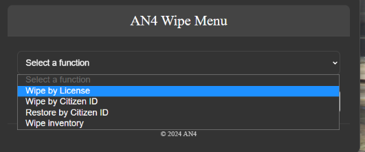 AN4 WIPE SYSTEM ''WIPE , RESTORE , EDIT PLAYER '' QBCore , ESX and QBOX thumbnail 3