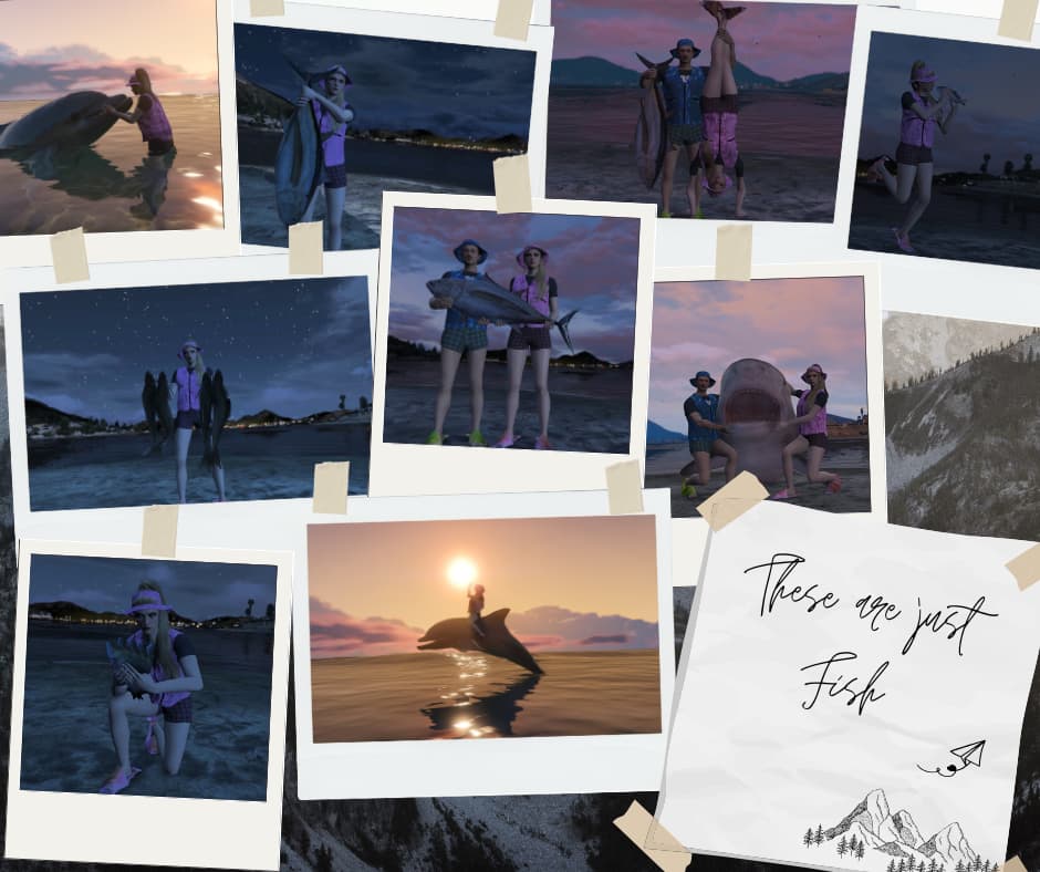 Fish Pose Collage - 20 Poses Total