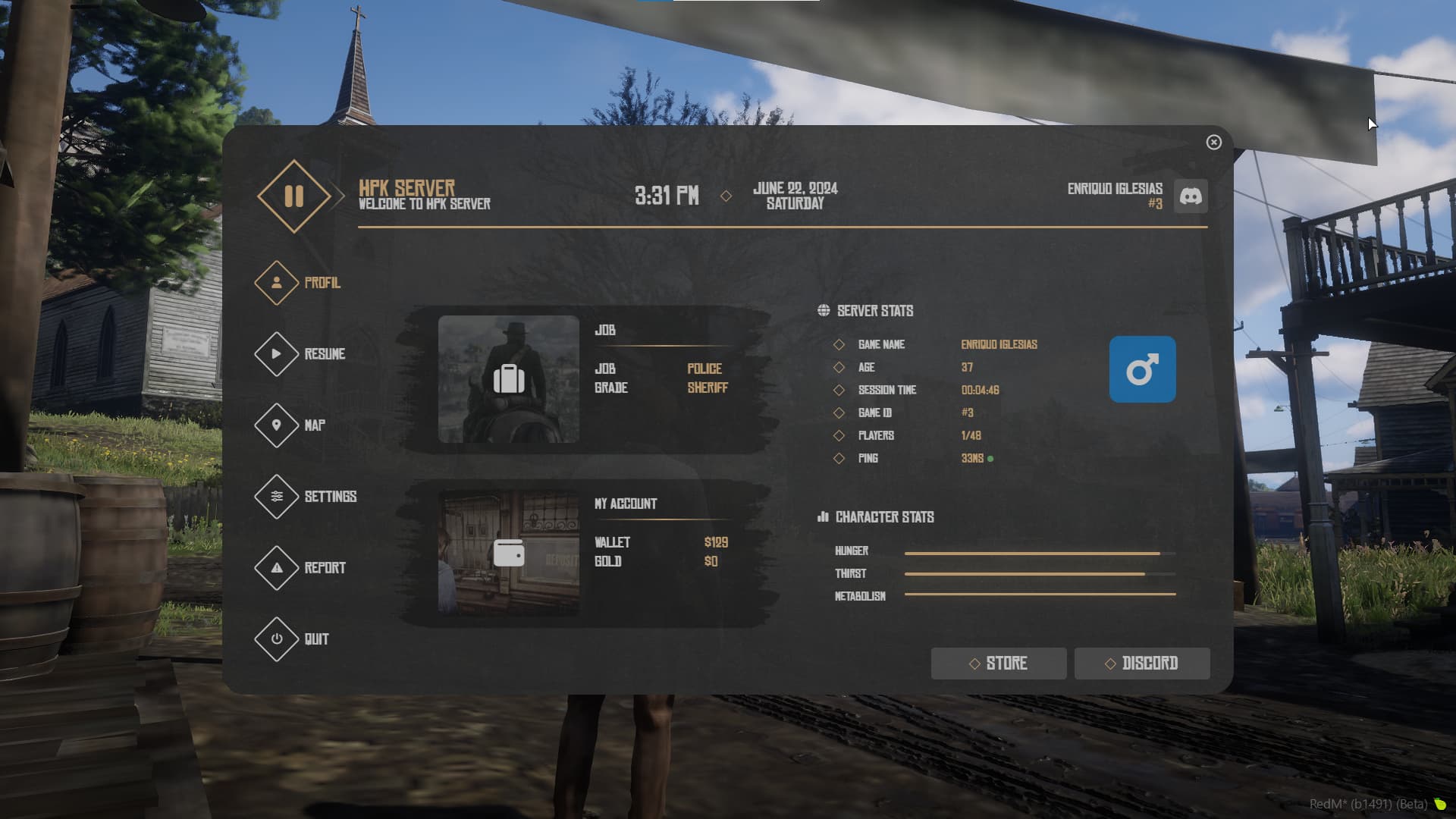 HPK PAUSE MENU with Report UI [VORP][RSG] - RedM Releases - Cfx.re ...