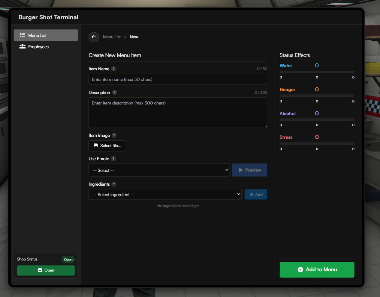 [PAID][QBox/QBCore] CustomFoodCreator - Build Your Own Restaurant Menu ...