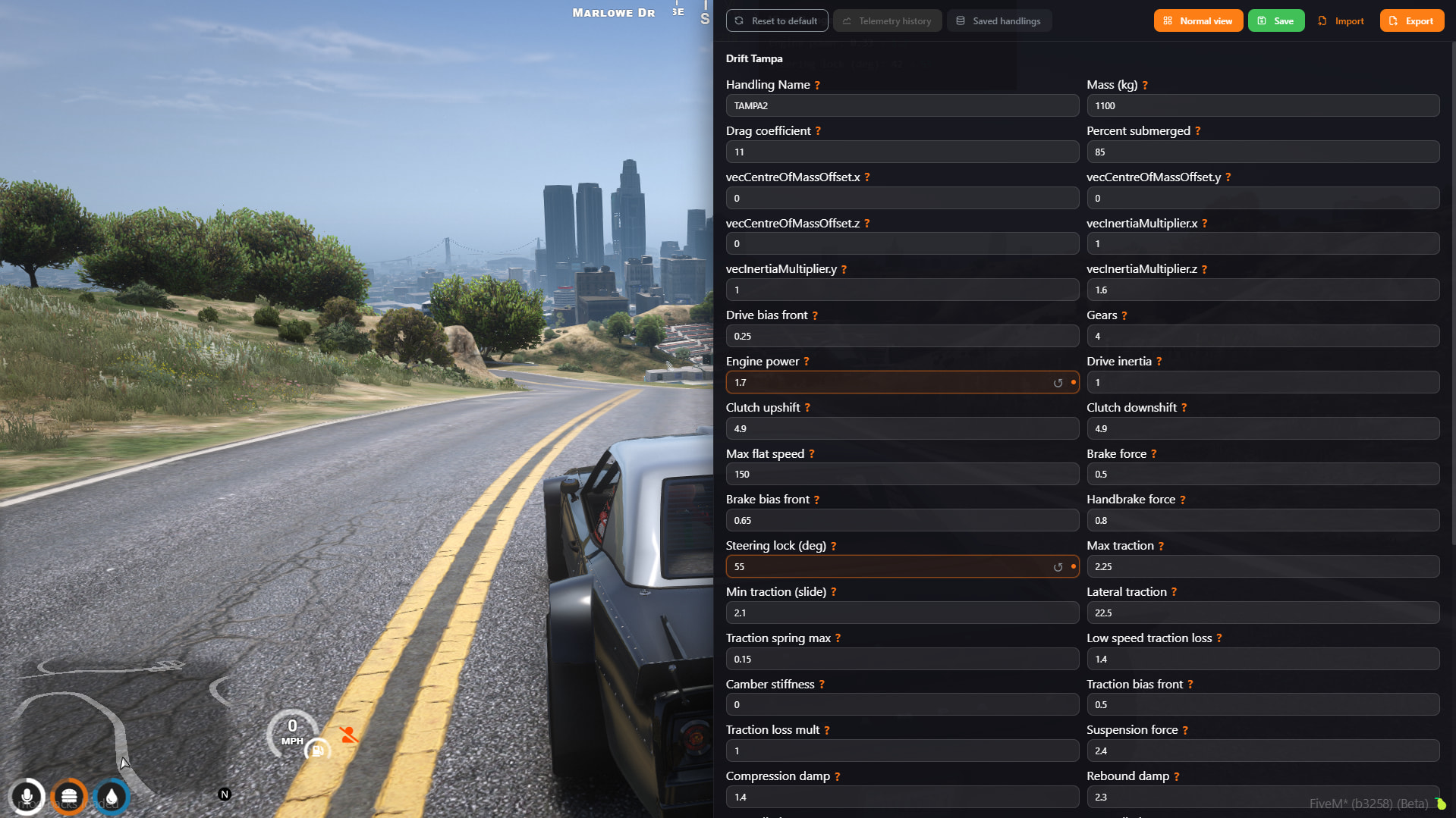 Handling Editor | Live In-Game Vehicle Handling | No Restart Needed ...