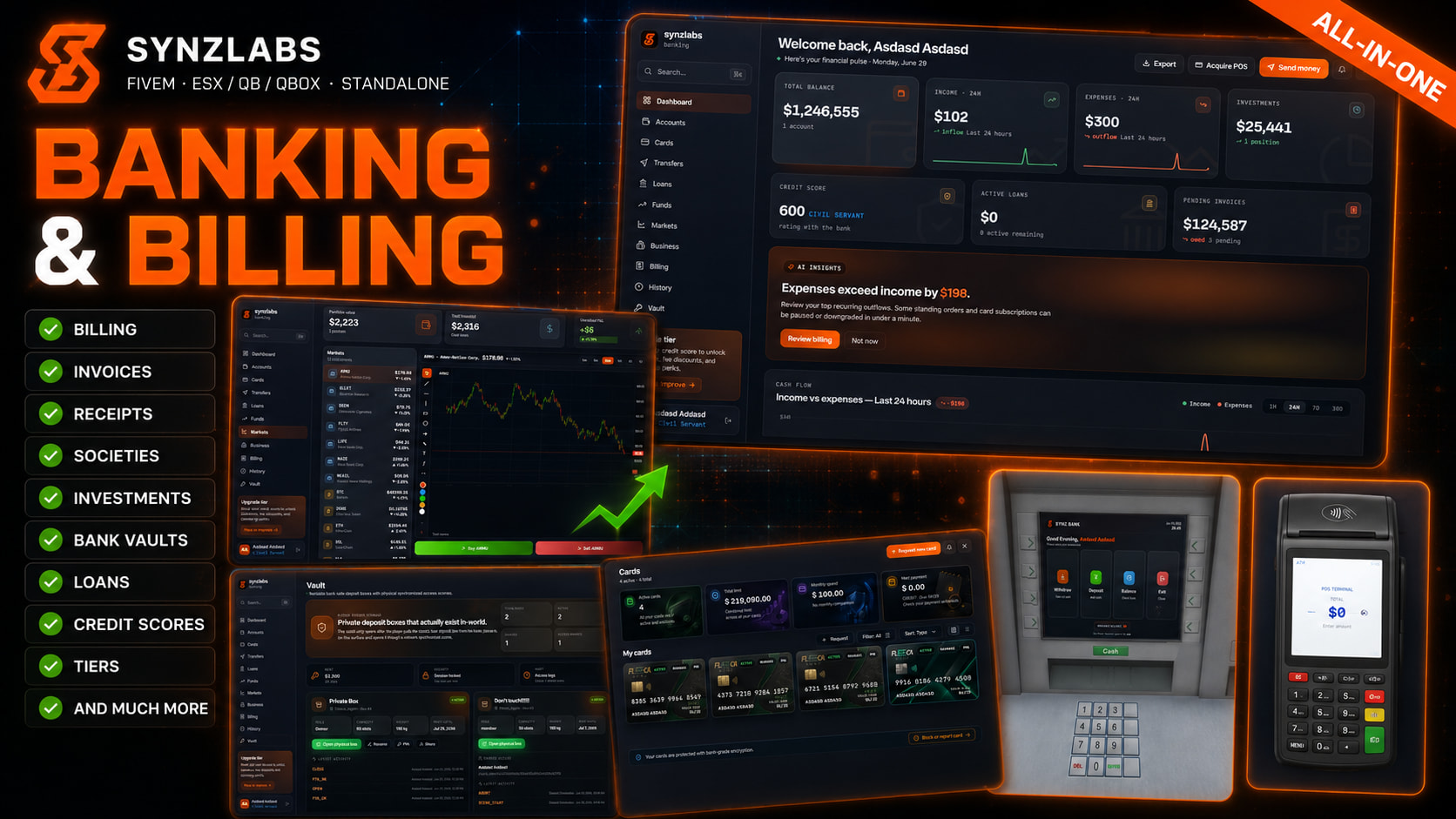 Ultimate Banking & Billing [ESX / QBCore / QBox / Standalone] - FiveM ...