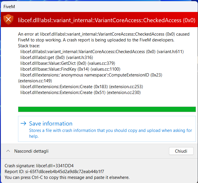FiveM Crash with Strange error - FiveM Client Support - Cfx.re Community