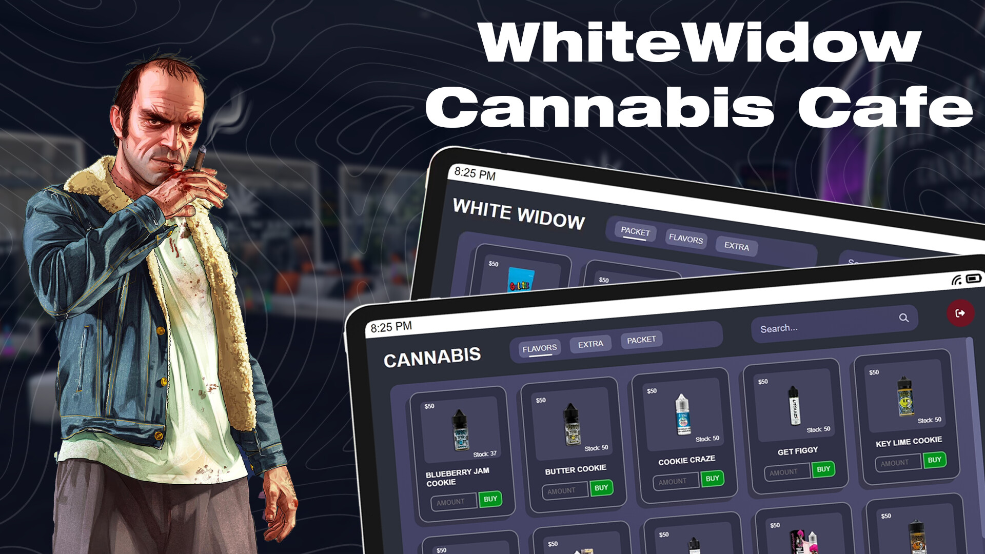 Update] [ESX]/[QB] WhiteWidow & CANNABIS CAFE With Preparing + Stock +Cigar  + Vape - Releases - Cfx.re Community