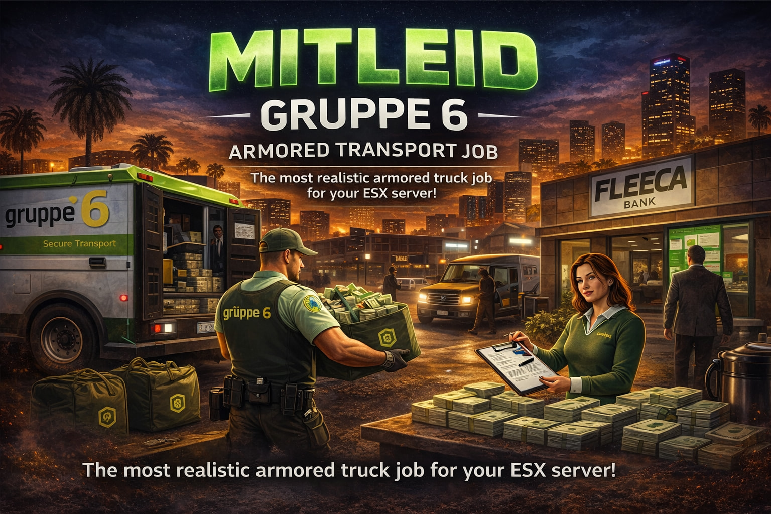 [ESX] Advanced Gruppe 6 Job | Armored Transport System | Interactive ...