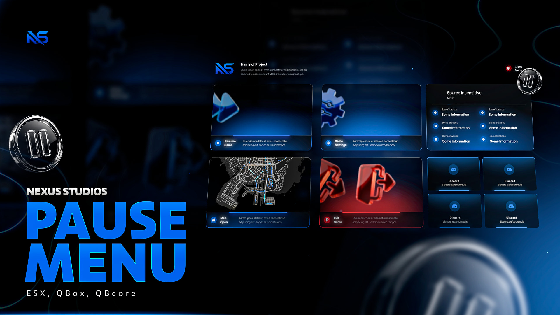 FiveM Pause Menu | Modern Dashboard UI & Server Hub | Nexus Studios ...