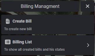 Billing Management