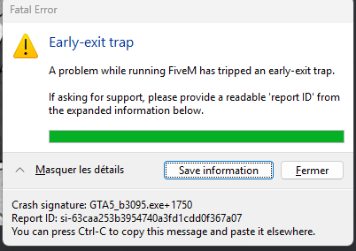Crash client - FiveM Client Support - Cfx.re Community