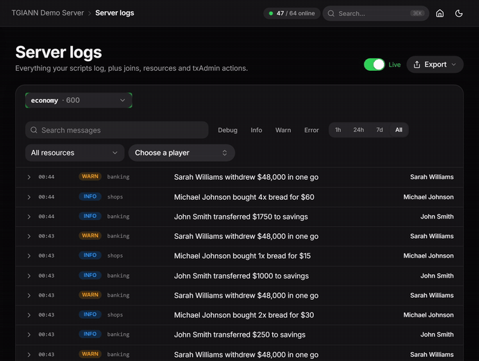 02-logs-live