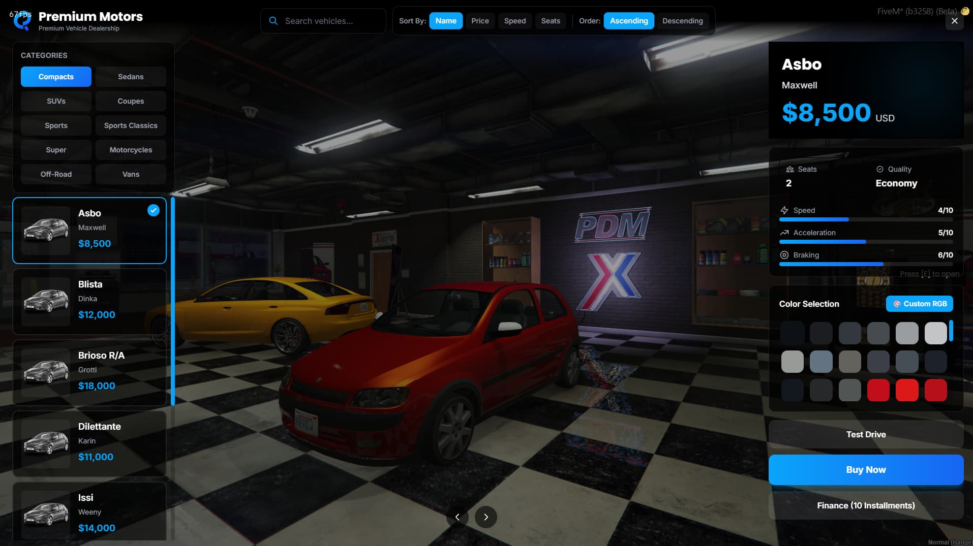[NEW] Advanced VehicleShop with Discord Integration, Theme ...
