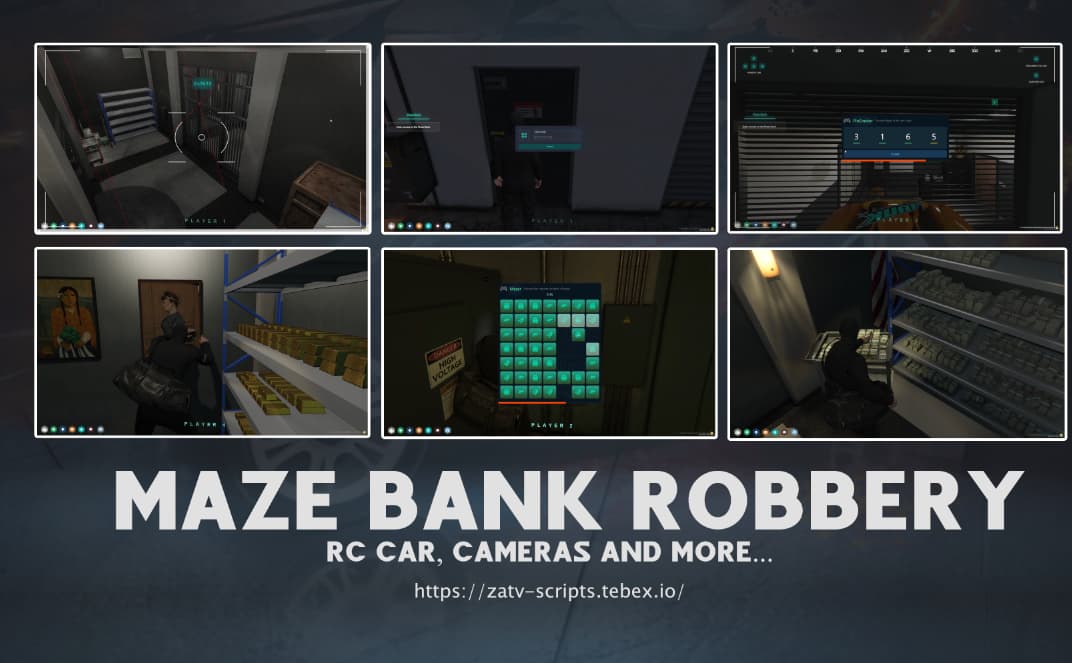 [ZaT-SCRIPTS][QBCore/ESX] FIVEM MAZE BANK HEIST Thumbnail