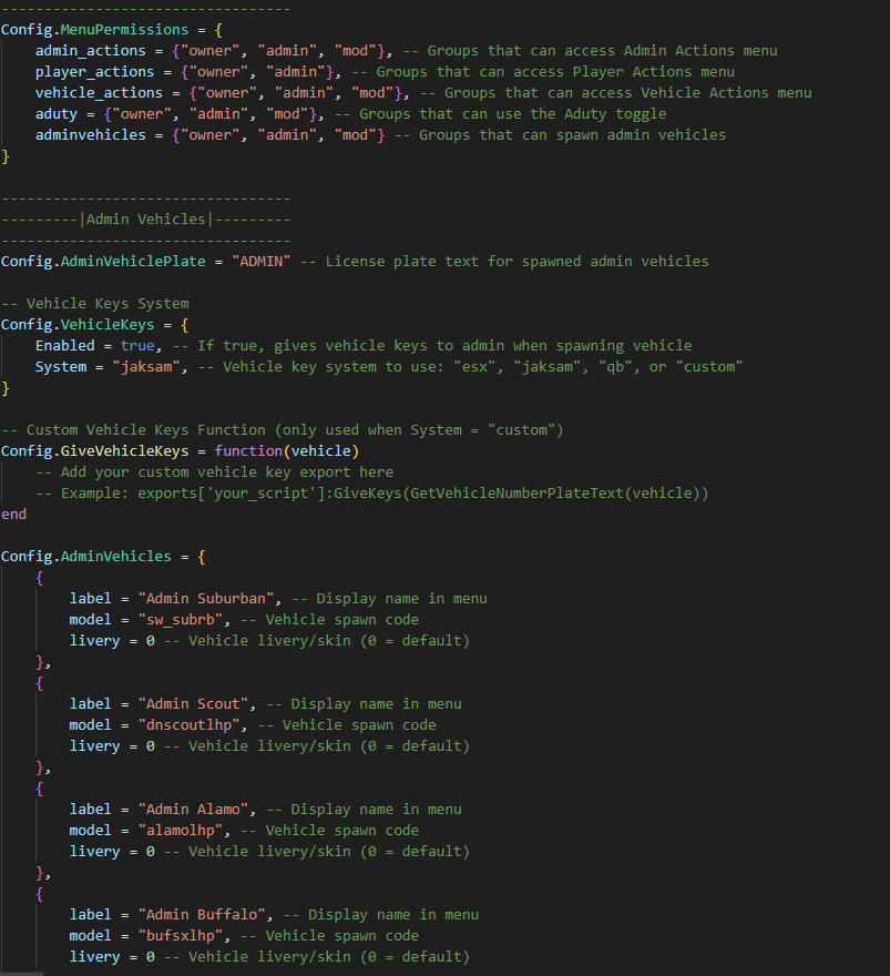 config2 aduty