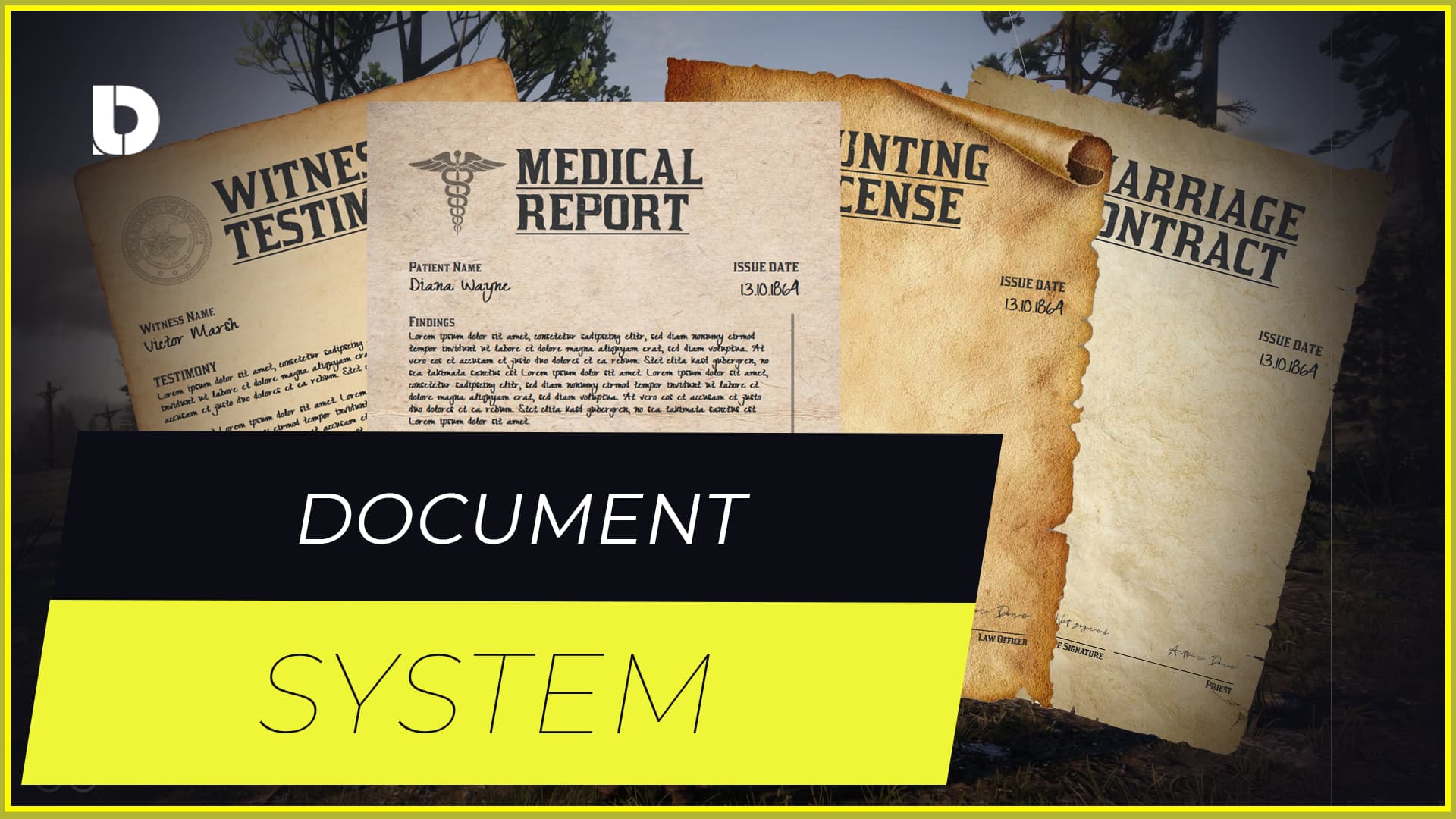 [PAID] DL DOCUMENTS - Document System [VORP / RSG / REDEM / CUSTOM ...