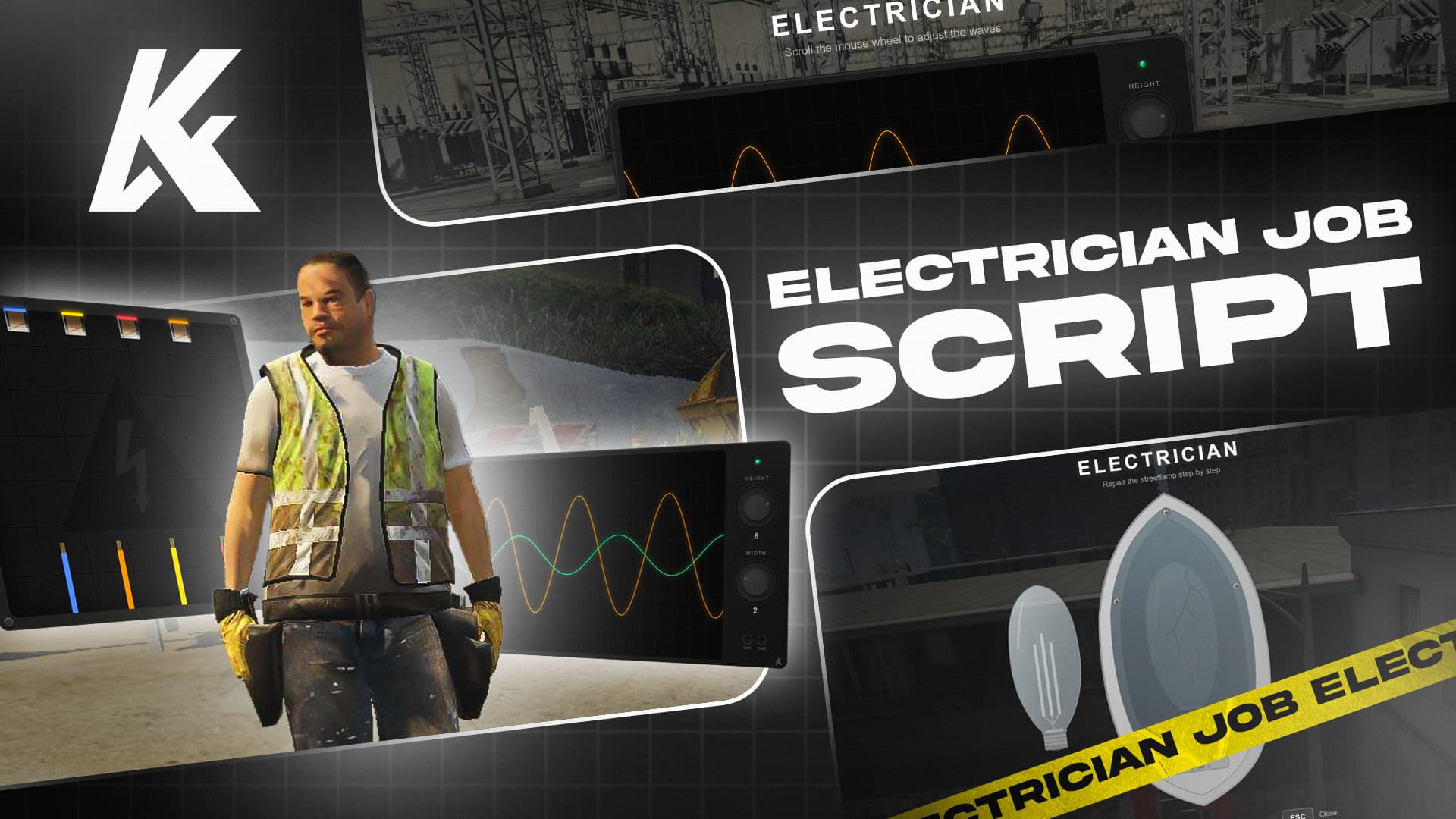 Kubik Electrician Job | Minigames | Progression System – FiveM – scripts asset from AssetStore