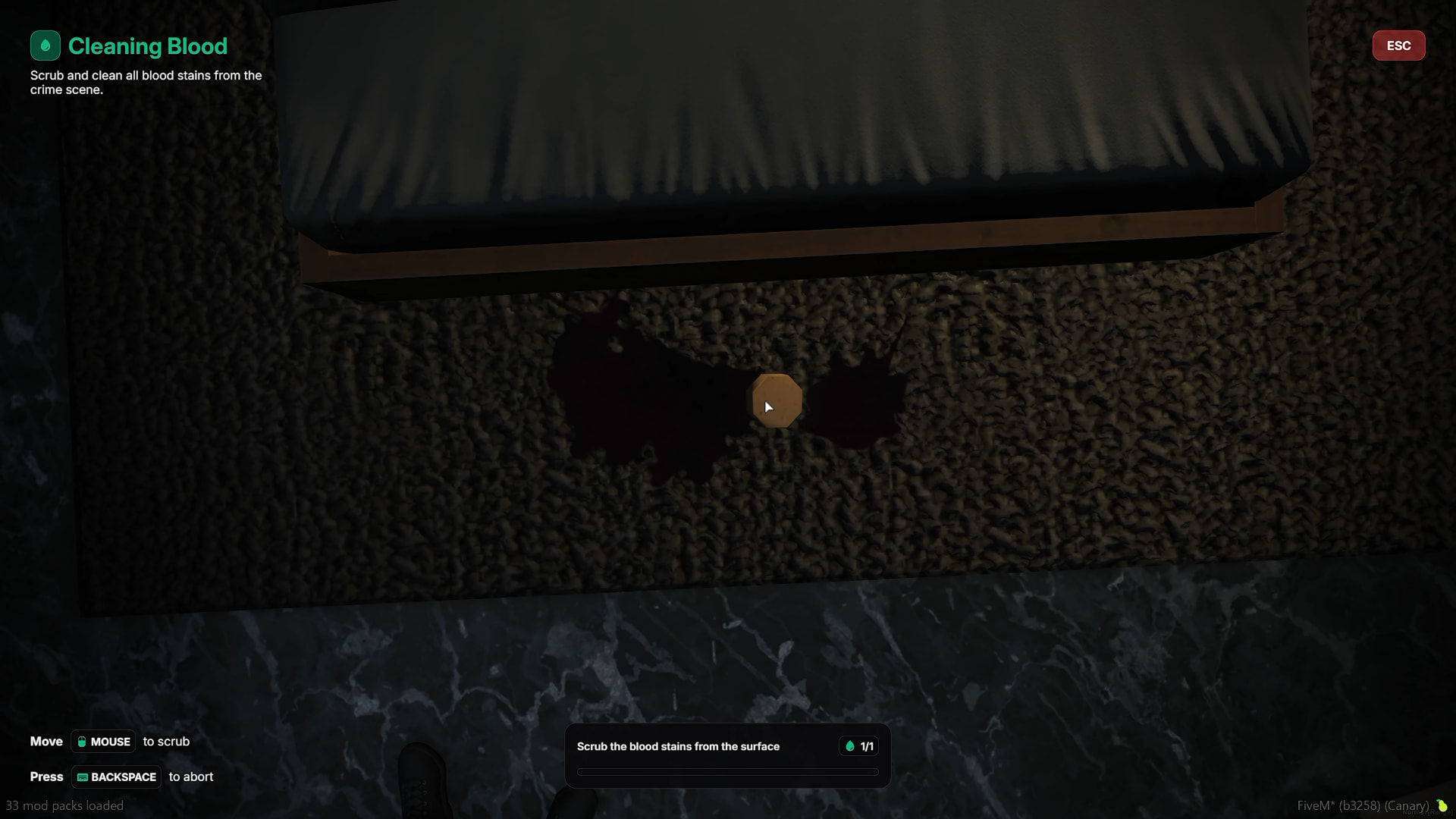 Crime Scene Cleaner FiveM UI