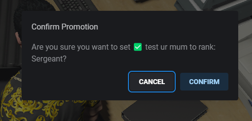 confirm promote / demote