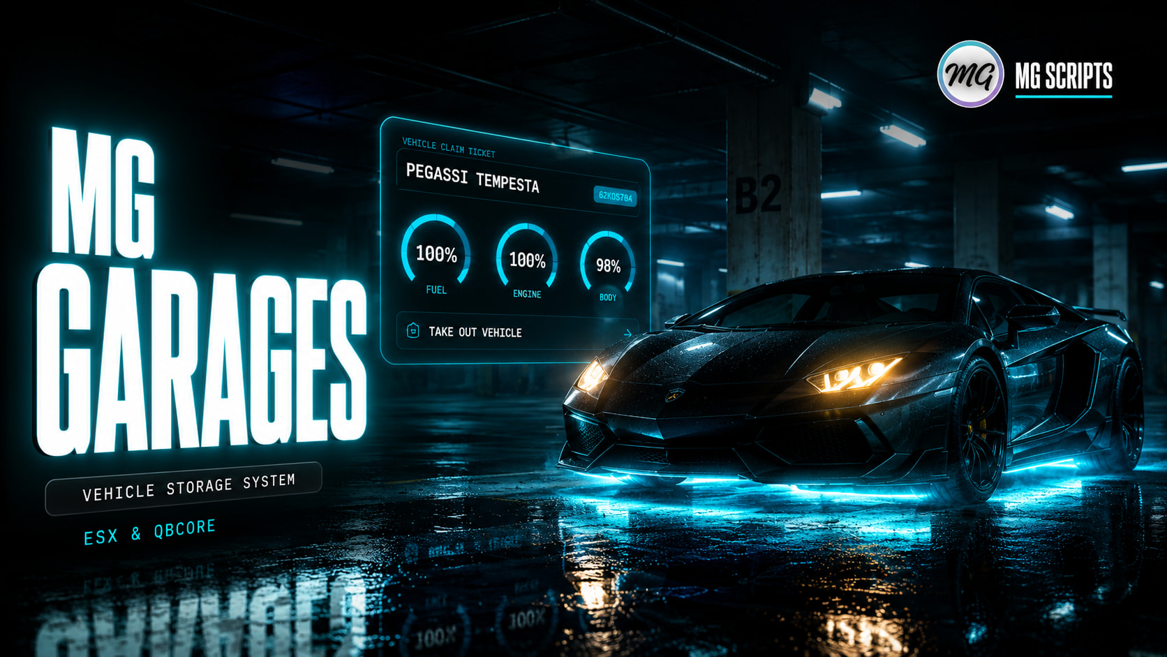 [免费] MG Garages — FiveM 车库系统 | ESX & QBCorefivem资源网-fivem插件网-fivem脚本-fivem技术-fivem分享FIVEM资源网
