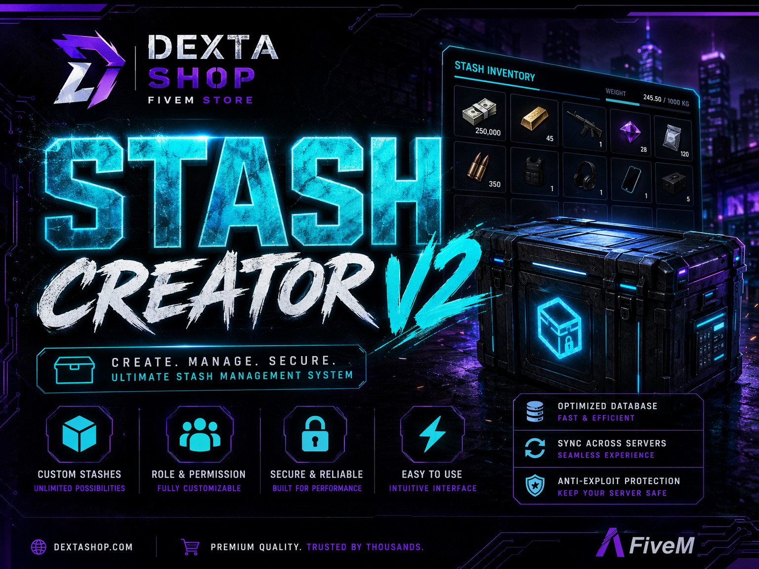 [PAID] [QB/ESX] Stash Creator V2 - Advanced InGame Stash Creator ...