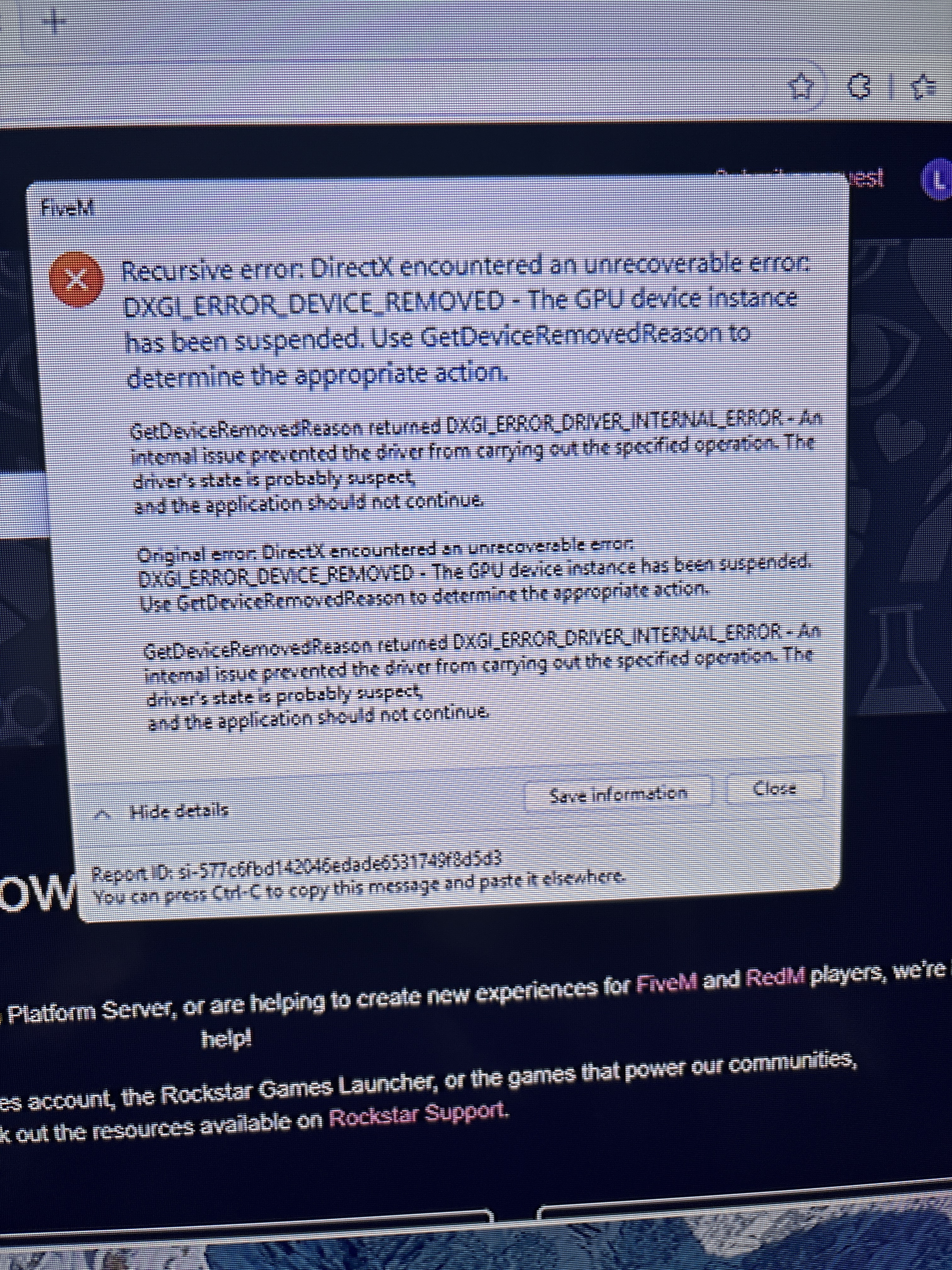 Recursive Error Fivem support needed - FiveM Client Support - Cfx Forum